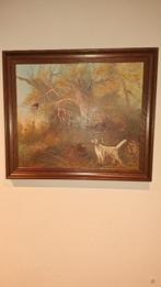 jachttafereel olieverfschilderij, Antiek en Kunst, Kunst | Schilderijen | Klassiek, Ophalen