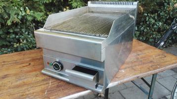 Grillplaat 400V, sterk gegroefd met vetopvanglade beschikbaar voor biedingen