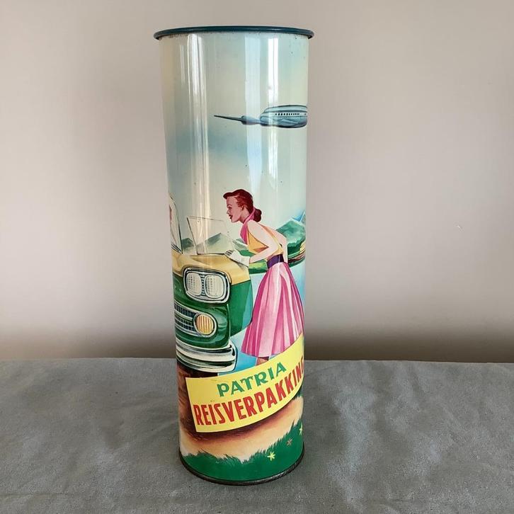 Patria biscuits reisverpakking 1968 - prachtige afbeeldingen, Verzamelen, Retro, Huis en Inrichting, Ophalen of Verzenden