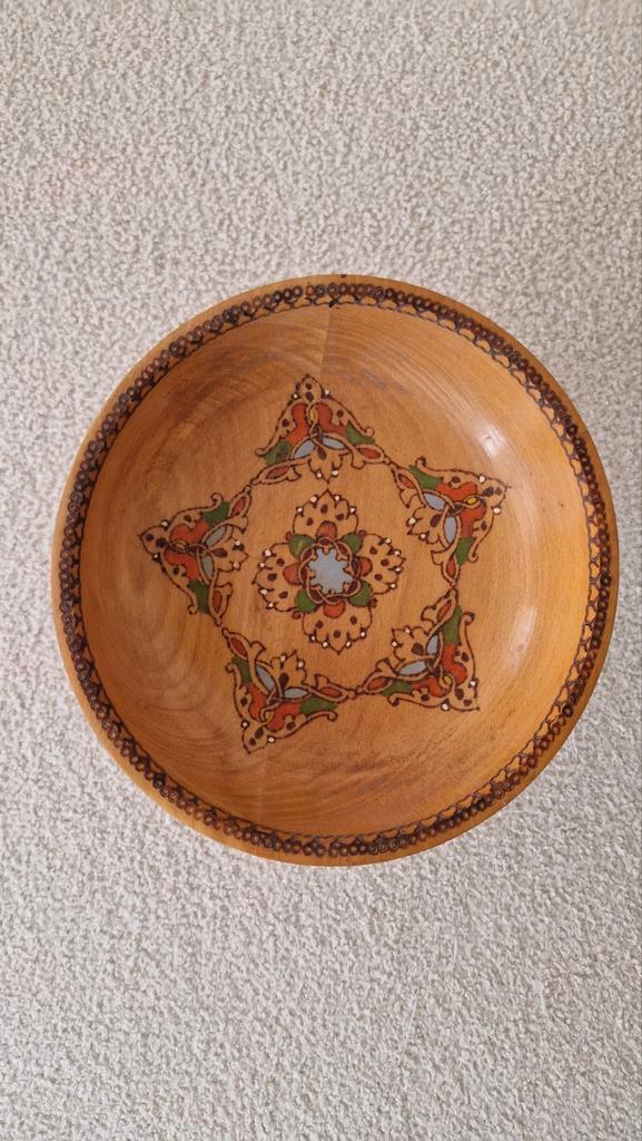 Antiek houten schaal handgemaakt Bulgarije, Antiek en Kunst, Antiek | Schalen, Ophalen of Verzenden