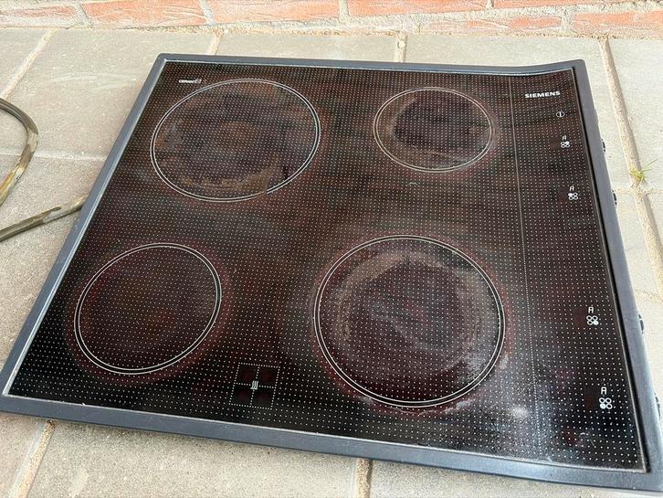 Siemes Ceran kookplaat, Witgoed en Apparatuur, Kookplaten, Gebruikt, Vrijstaand, Gas, 4 kookzones, Ophalen