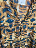Diega lange blouse zwart geel bruin maat M abstracte print, Maat 38/40 (M), 6 rue Béranger 75003 Paris, Eshop@diega.fr, Zwart