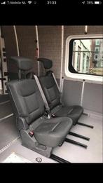 Zwart stoffen stoelen 3p gordel zelfbouw camper oldtimer bus, Ophalen of Verzenden