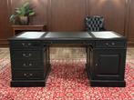 Klassiek Engels bureau zwart (partnerdesk) #588, Ophalen of Verzenden, Zo goed als nieuw, Bureau