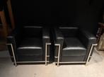 Set Corbussier Fauteuils - Replica, Huis en Inrichting, Fauteuils, Design, 75 tot 100 cm, Zo goed als nieuw, Metaal