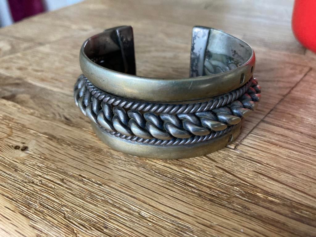 Oude zeer zware armband 114 gram!, Verzenden, Zilver