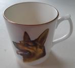 Koffiemok - herdershond - Bone China, Verzenden, Zo goed als nieuw, Beeldje of Figuurtje