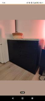 Kast met graniet blad, Ophalen, Gebruikt, 25 tot 50 cm, 50 tot 100 cm