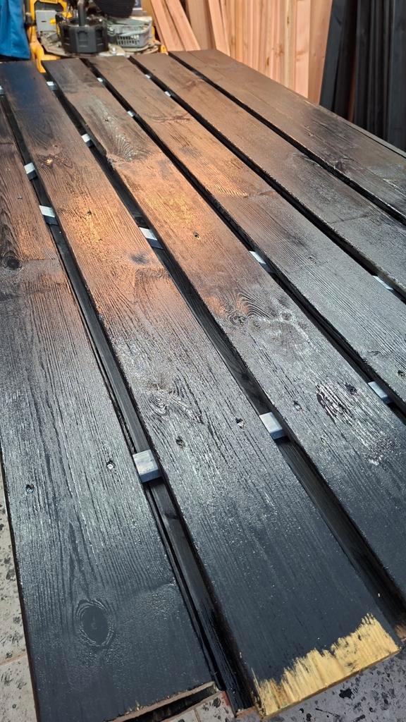 Zwarte schuttingdeur Stalen frame  maatwerk, Tuin en Terras, Tuinpoorten, Nieuw, Ophalen