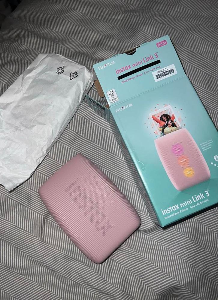 Fujifilm Instax Mini Link 3 - Roze, Computers en Software, Printers, Nieuw, Fotoprinter, Thermo-printer, Kleur printen, Draadloos