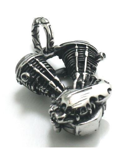 Harley Davidson Panhead hanger RVS 316L 74 gram met ketting, Sieraden, Tassen en Uiterlijk, Kettinghangers, Nieuw, Overige materialen