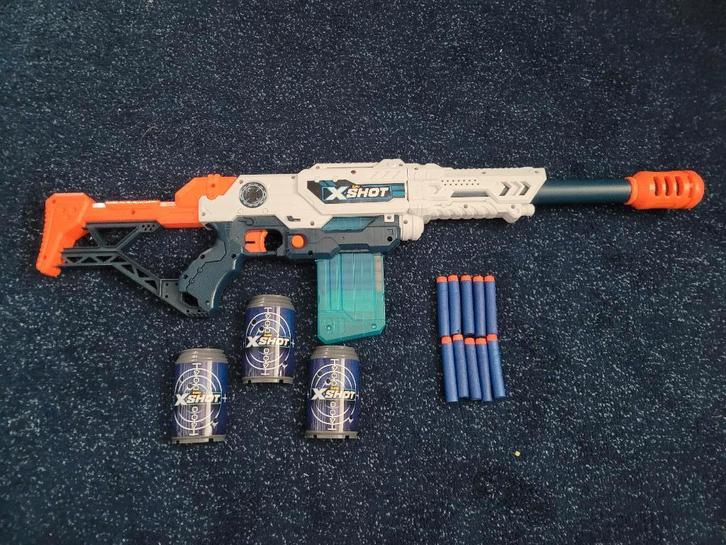 ZURU X-Shot Clip Blaster + 20 pijltjes, Kinderen en Baby's, Speelgoed | Buiten | Actiespeelgoed, Zo goed als nieuw, Ophalen of Verzenden