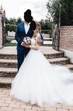 Trouwjurk - designer Mori Lee, Ophalen of Verzenden, Zo goed als nieuw, Wit, Trouwjurk