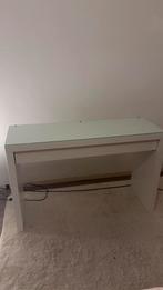 Bureau met glaze plaat malm, Huis en Inrichting, Ophalen, Zo goed als nieuw, Minder dan 50 cm, Minder dan 100 cm