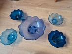 Tupperware Elégance schalenset 1 grote en 4 kleinere, Ophalen of Verzenden, Zo goed als nieuw, Blauw, Schaal