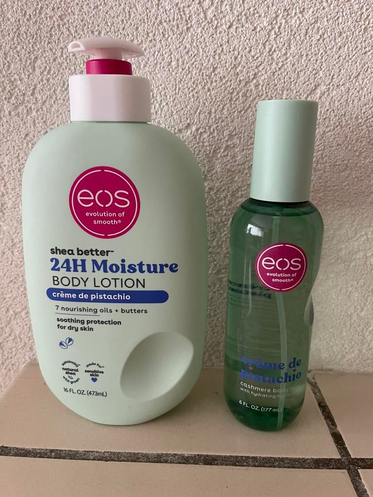 EOS Shea Better Creme de Pistachio bodylotion en body spray, Ophalen of Verzenden, Nieuw, Bodylotion, Crème of Olie