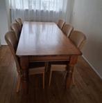 6 eetkamerstoelen rotan look Lloyd Loom, Huis en Inrichting, Stoelen, Ophalen, Gebruikt, Riet of Rotan, Bruin