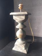 Sfeervol houten lampenvoet. Antiekgroen., Huis en Inrichting, Lampen | Tafellampen, Zo goed als nieuw, Ophalen