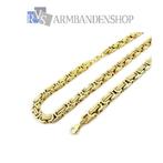 RVS sieraden " gouden " set koningsschakel armband ketting., Sieraden, Tassen en Uiterlijk, Kettingen, Verzenden, Nieuw, Goud