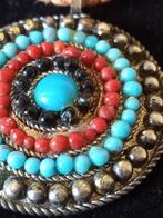 Opvallende Boho Ketting met Ronde Hanger, Overige materialen, Verstelbaar, Overige kleuren, Ophalen of Verzenden