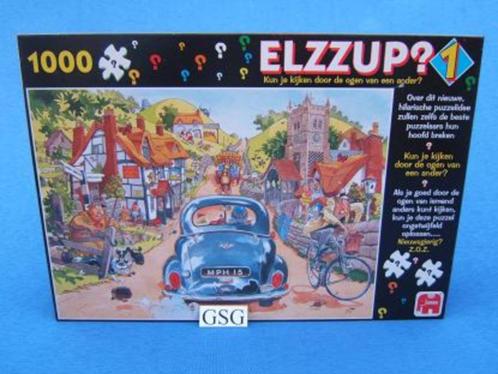 Elzzup 1 (zondagsrijders) 1000 st nr. 1450, Hobby en Vrije tijd, Denksport en Puzzels, Zo goed als nieuw, Legpuzzel, 500 t/m 1500 stukjes