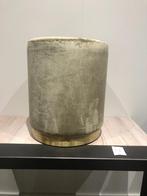 Poef Groen/Sage  Ø40xH50 cm met gouden frame, Ophalen, Rond, Minder dan 50 cm