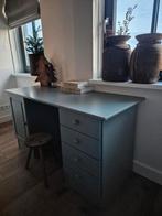 Landelijk sfeervol bureau met veel opbergruimte 🩶, Ophalen, Gebruikt, 70 tot 120 cm