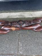 antieke eiken tafel, 153 x 52, hoog 70, stoer als sidetable, Antiek en Kunst, Ophalen of Verzenden