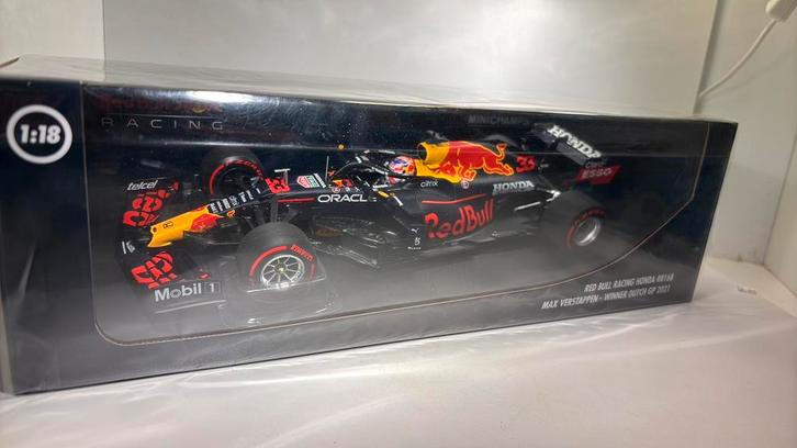 F1 red bull honda rb16b max Verstappen win dutch Minichamps, Hobby en Vrije tijd, Modelauto's | 1:18, Zo goed als nieuw, MiniChamps