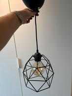 Zwarte Metalen Hanglamp - Industrieel Design, Ophalen of Verzenden, Zo goed als nieuw, Metaal, Minder dan 50 cm