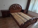 Slaapkamerset: Bed + 2 Nachtkastjes, Ophalen, Gebruikt, Bruin, Klassiek