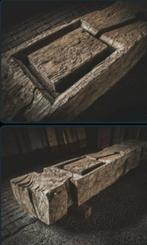 Unieke eikenhouten wijnpers - Salontafel, Ophalen, Gebruikt, 100 tot 150 cm, Rustiek