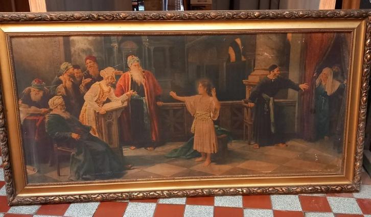 Schilderij uit inboedel Kasteel Rivieren Voerendaal., Antiek en Kunst, Kunst | Schilderijen | Klassiek, Ophalen