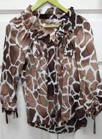 Marc Cain dierenprint blouse maat N4, Ophalen of Verzenden, Gedragen, Bruin