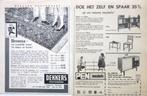 13 vintage advertenties reclames meubels 1950-59 interieur, Verzenden, Gebruikt