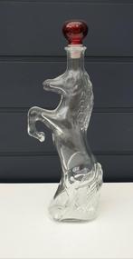 Mooie glazen fles met stop in de vorm van een paard, Antiek en Kunst, Antiek | Glas en Kristal, Ophalen of Verzenden