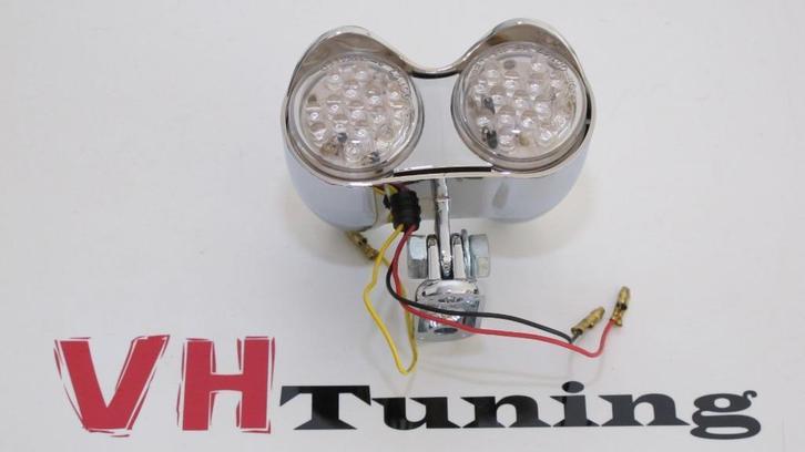 Motor/chopper achterlicht chroom LED, Motoren, Tuning en Styling, Ophalen of Verzenden