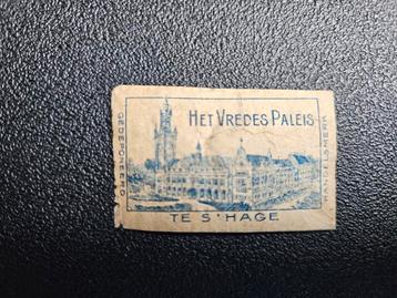 Luciferetiket Het Vredes Paleis Den Haag geel-blauw beschikbaar voor biedingen