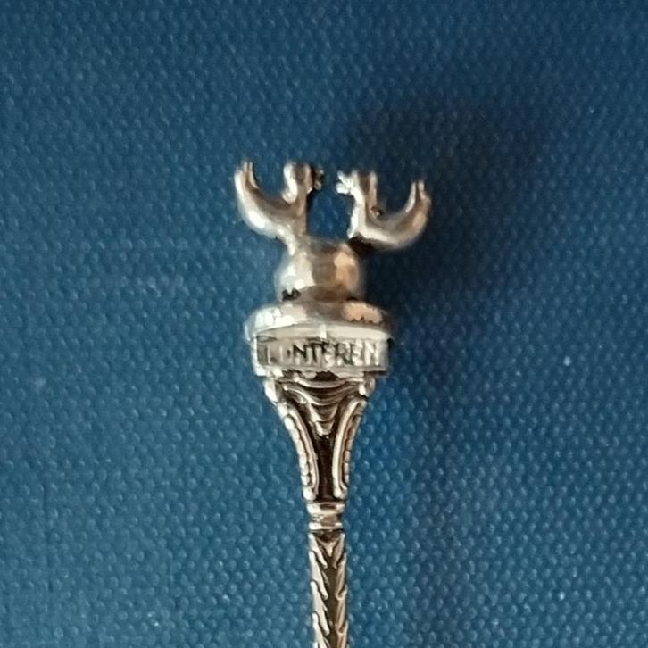 verzilverd lepeltje kuikens, Lunteren (DAJ), Antiek en Kunst, Antiek | Bestek, Ophalen of Verzenden