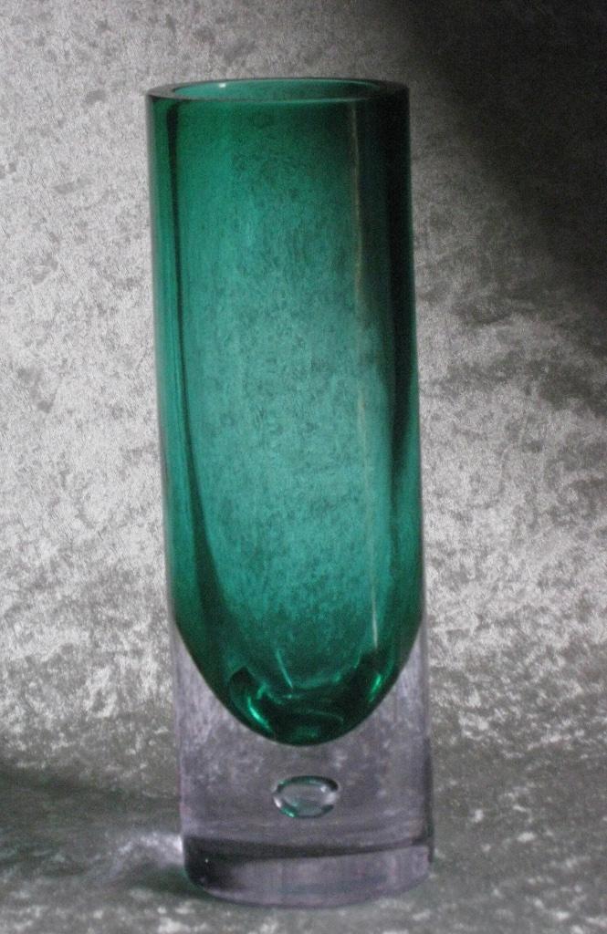 Vaas Groen Met Luchtbel Schott Zwiesel?, Antiek en Kunst, Antiek | Glas en Kristal, Ophalen