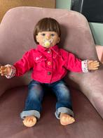 Mooie reborn pop meisje met veel kleding, Verzamelen, Poppen, Ophalen of Verzenden, Zo goed als nieuw, Pop