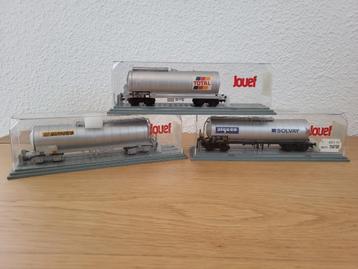 Jouef  3 stuks ketelwagons o.a Total, Simotra, Solvay  beschikbaar voor biedingen