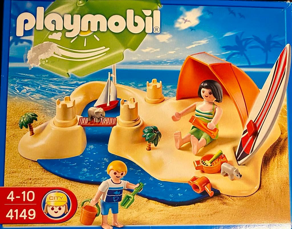Playmobil 4149 Strandset compeet in doos, Ophalen of Verzenden, Gebruikt, Complete set