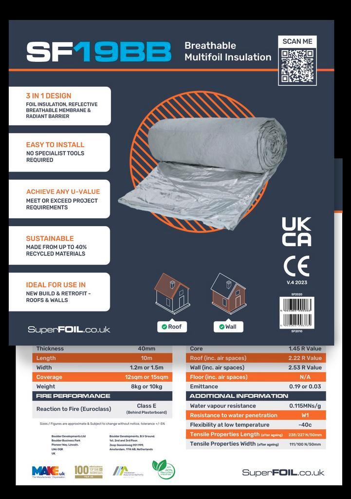 SuperFoil SF19BB Isolatie - Nieuwstaat, Doe-het-zelf en Verbouw, Alarmsystemen, Ophalen