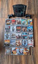 PS3 Phat 80GB + 2 Controllers + Games, Spelcomputers en Games, Spelcomputers | Sony PlayStation 3, Phat, Met 2 controllers, Gebruikt