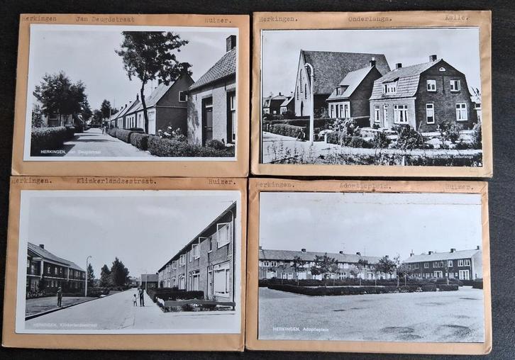 Herkingen, 16 x glasplaat JosPe, Verzamelen, Ansichtkaarten | Nederland, Ongelopen, Zuid-Holland, 1960 tot 1980, Ophalen of Verzenden