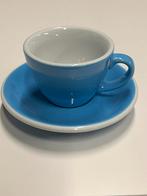 Acme porselein flat white kop en schotel blauw 150ml, Ophalen of Verzenden, Nieuw, Porselein, Kop(pen) en/of Schotel(s)