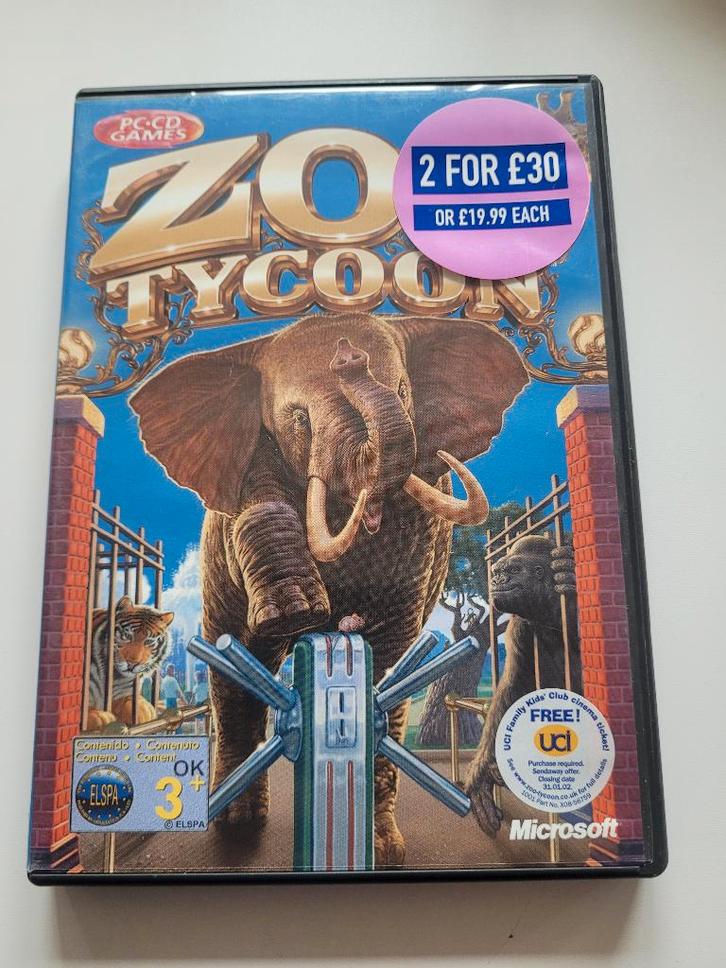 Zoo Tycoon – Complete set (3 games) PC CD-ROM, Spelcomputers en Games, Games | Pc, Zo goed als nieuw, Simulatie, 1 speler, Vanaf 3 jaar
