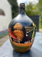 Hand beschilderde fles, Ophalen, Gebruikt, Glas, Minder dan 50 cm