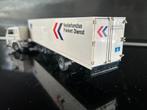 Tekno Scania 113m firma NPD met 1 assige oplegger, Hobby en Vrije tijd, Modelauto's | 1:50, Ophalen of Verzenden, Zo goed als nieuw